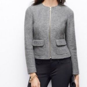 ☀️ANN TAYLOR Grey Boiled Wool Cropped Jacket☀️